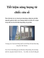 Tài liệu Tiết kiệm năng lượng từ chiếc cửa sổ ppt