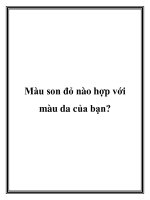 Tài liệu Màu son đỏ nào hợp với màu da của bạn? pdf