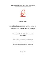 Nghiên cứu ứng dụng chuẩn quản lý tài nguyên trong doanh nghiệp