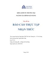 báo cáo thực tập nhận thức ngân hàng tmcp sài gòn thương tín - chi nhánh an giang