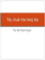 Tiêu chuẩn hóa hàng hóa