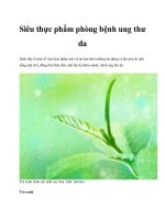 Tài liệu Siêu thực phẩm phòng bệnh ung thư da ppt