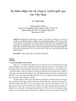 Sự thâm nhập của các công ty xuyên quốc gia vào việt nam