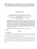 Bồi dưỡng tư duy sáng tạo cho học sinh trong dạy học bất đẳng thức ở trường trung học phổ thông