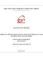 Nghiên cứu phương pháp giám sát phân tích thông tin ra vào hệ thống mạng doanh nghiệp