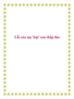 Tài liệu Lỗi của mẹ ''''hại'''' con thấp lùn. doc