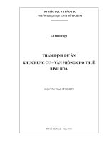 Thẩm định dự án khu chung cư- văn phòng cho thuê Bình Hòa