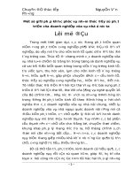 một số giải pháp khắc phục và nhằm thúc đẩy sự phát triển của doanh nghiệp vừa và nhỏ ỏ nước ta