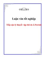 Tài liệu Luận văn tốt nghiệp: Tiếp cận lý thuyết tập thô do Z.Pawlak pdf