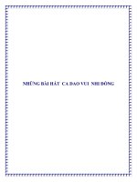 Tài liệu NHỮNG BÀI HÁT CA DAO VUI NHI ĐỒNG doc