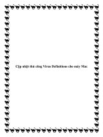 Tài liệu Cập nhật thủ công Virus Definitions cho máy Mac ppt