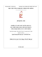 Nghiên cứu kiến trúc hướng dịch vụ dựa trên PARLAY OSA cho mạng hội tụ công nghệ thông tin và viễn thông