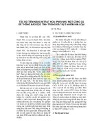 Tài liệu Tốc độ tiềm năng nitrat hoá (PNR) như một công cụ để thông báo độc tính trong đất bị ô nhiễm kim loại potx