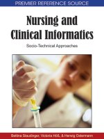 Tài liệu Nursing and Clinical Informatics: Socio-Technical Approaches pptx