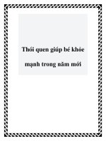 Tài liệu Thói quen giúp bé khỏe mạnh trong năm mới ppt