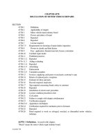 Tài liệu REGULATION OF MOTOR VEHICLE REPAIRS ppt