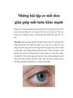 Tài liệu Những bài tập cơ mắt đơn giản giúp mắt luôn khỏe mạnh doc