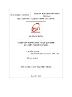 Nghiên cứu phương pháp tối ưu quy trình dựa trên phân tích dữ liệu