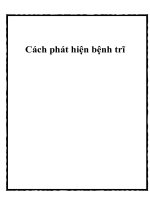 Tài liệu Cách phát hiện bệnh trĩ pot