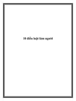 Tài liệu 10 điều luật làm người pptx