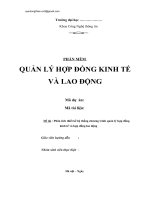 Tài liệu Quản lý Hợp Đồng Kinh tế và Hợp Đồng Lao Động pdf