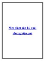 Tài liệu Mẹo giảm cân kỳ quái nhưng hiệu quả docx