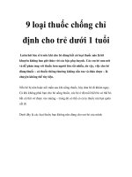Tài liệu 9 loại thuốc chống chỉ định cho trẻ dưới 1 tuổi ppt