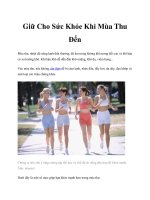 Tài liệu Giữ Cho Sức Khỏe Khi Mùa Thu Đến docx