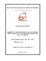 Nghiên cứu phương pháp tra cứu ảnh dựa trên nội dung và xây dựng hệ thống tra cứu cây thuốc