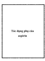 Tài liệu Tác dụng phụ của aspirin pdf