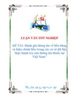 Đánh giá thông tin về liều dùng và hiệu chỉnh liều trong các cơ sở dữ liệu thực hành tra cứu thông tin thuốc tại Việt Nam