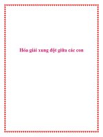 Tài liệu Hóa giải xung đột giữa các con pptx