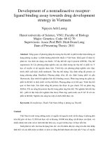 Xây dựng phương pháp đo tương tác thụ thể và chất gắn đặc hiệu không sử dụng phóng xạ phục vụ định hướng phát triển thuốc ở việt nam