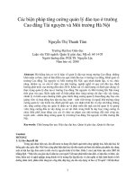 Các biện pháp tăng cường quản lý đào tạo ở trường cao đẳng tài nguyên và môi trường hà nội