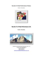 Tài liệu Secrets To Peak Performance Fitness ppt