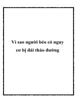 Tài liệu Vì sao người béo có nguy cơ bị đái tháo đường pptx