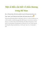 Tài liệu Một số điều cần biết về chấn thương trong thể thao ppt