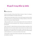 Tài liệu Bí quyết trang điểm tự nhiên docx