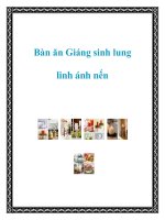 Tài liệu Bàn ăn Giáng sinh lung linh ánh nến ppt