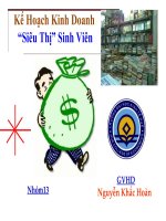 kế hoạch kinh doanh siêu thị sinh viên