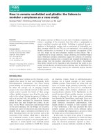 Tài liệu Báo cáo khoa học: How to remain nonfolded and pliable: the linkers in modular a-amylases as a case study ppt