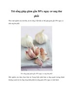 Tài liệu Tỏi sống giúp giảm gần 50% nguy cơ ung thư phổi docx