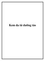 Tài liệu Kem da từ dưỡng táo pdf