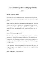 Tài liệu Tác hại của điện thoại di động với sức khỏe ppt