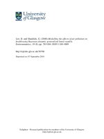 Tài liệu Modelling the e®ects of air pollution on health using Bayesian Dynamic Generalised Linear Models pdf
