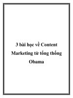 Tài liệu 3 bài học về Content Marketing từ tổng thống Obama doc