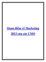 Tài liệu Quan điểm về Marketing 2013 của các CMO ppt