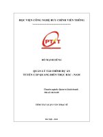 Quản lý tài chính dự án tuyến cáp quang biển trục bắc – nam