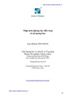 Tài liệu Nhập môn Quang học dẫn sóng và sợi quang học doc