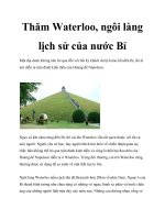 Tài liệu Thăm Waterloo, ngôi làng lịch sử của nước Bỉ pot